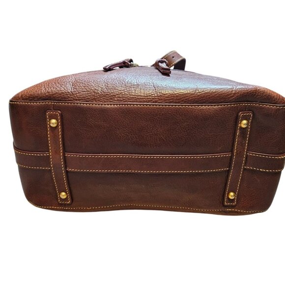 Dooney & Bourke Zip Sac Chestnut Leather Crossbody Shoulder Bag With Tassel Acce - Picture 4 of 16